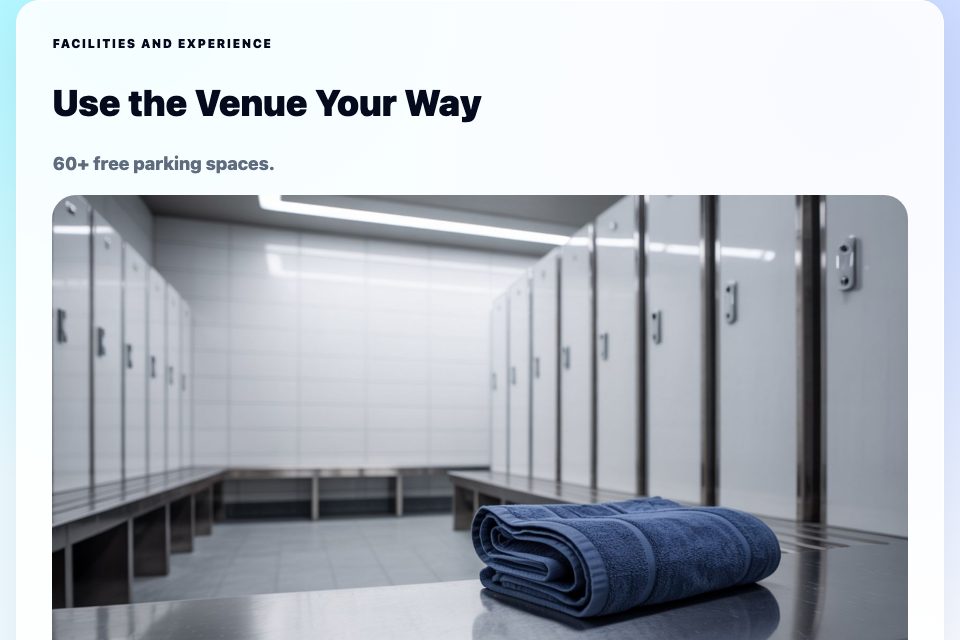 Facilities and experience section preview