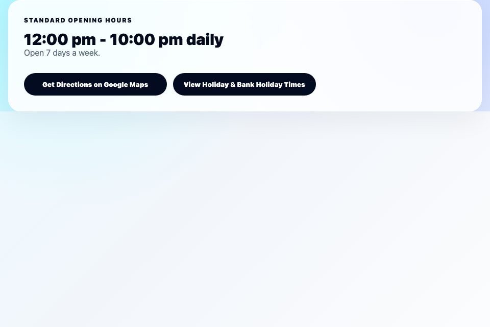 Standard opening hours section preview
